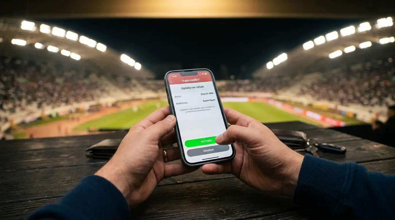 Aircash uplata na kladionicu putem mobilne aplikacije
